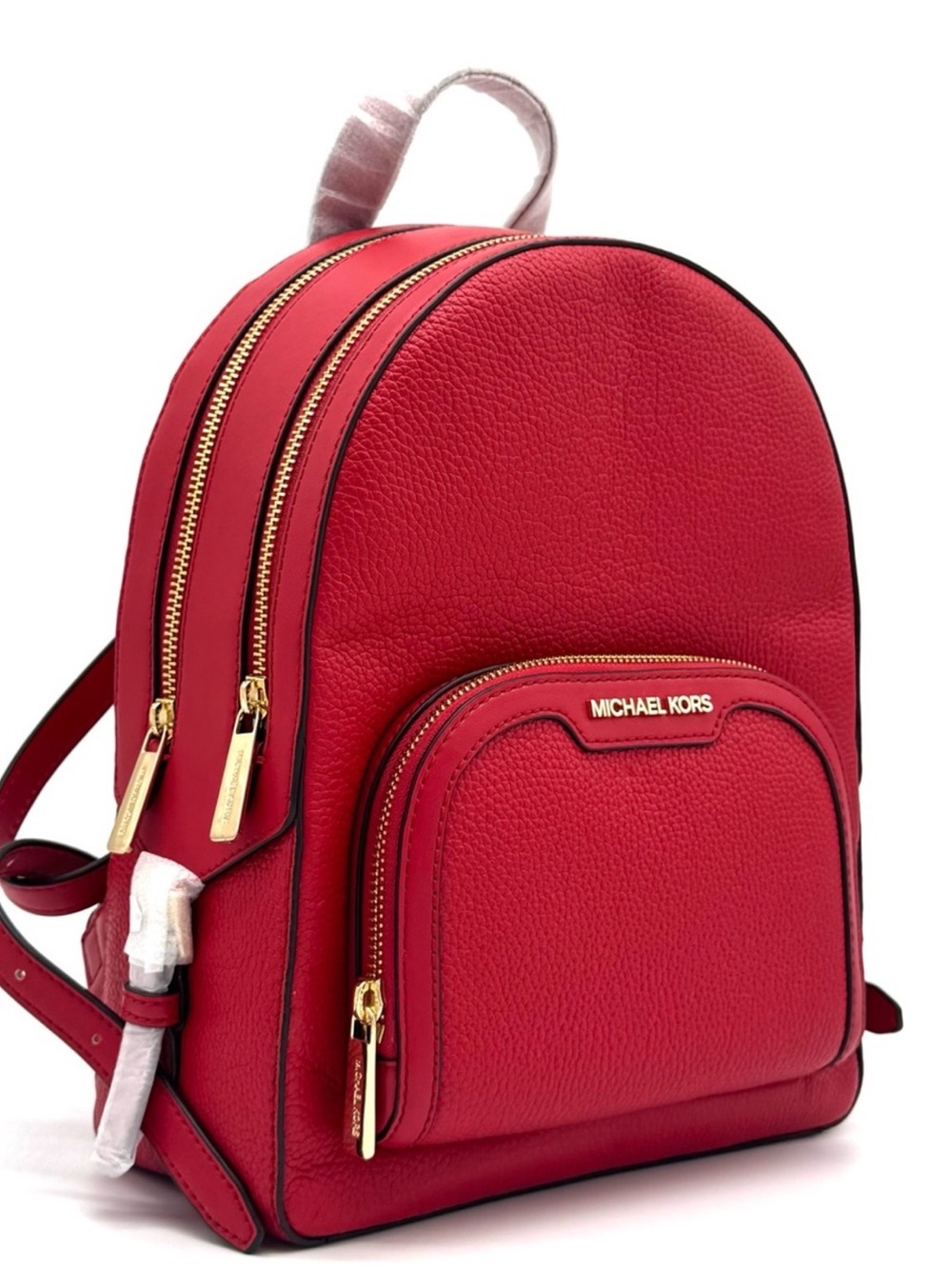 Michael Kors Jaycee Medium Signature Logo Backpack Bright Red